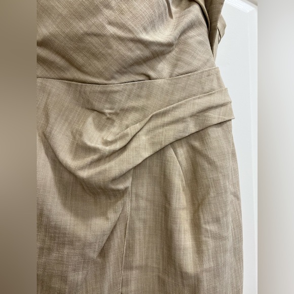 NWT Zara Structured Strapless Dress with One off the Shoulder Sleeve - Picture 8 of 12